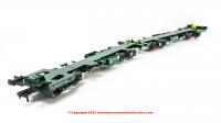 OO-FWA-4101A Revolution Trains FWA Ecofret Container Flat in VTG Green (Freightliner) - twin pack